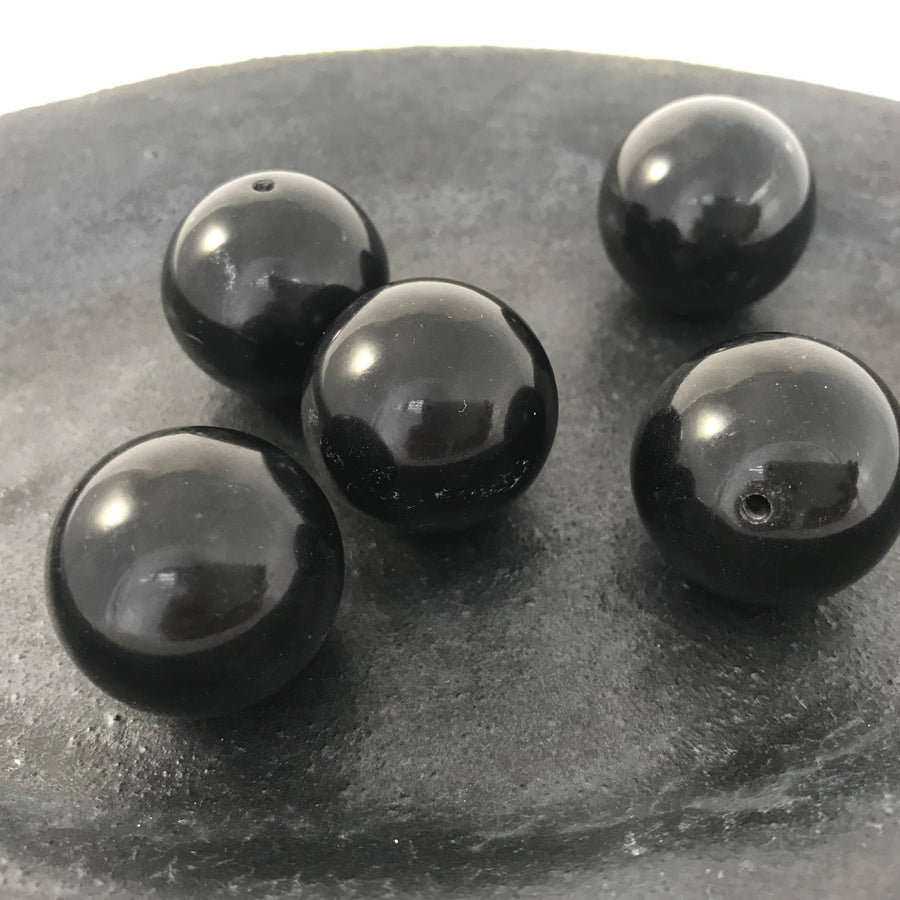 Obsidian Round Bead (BOB_001)