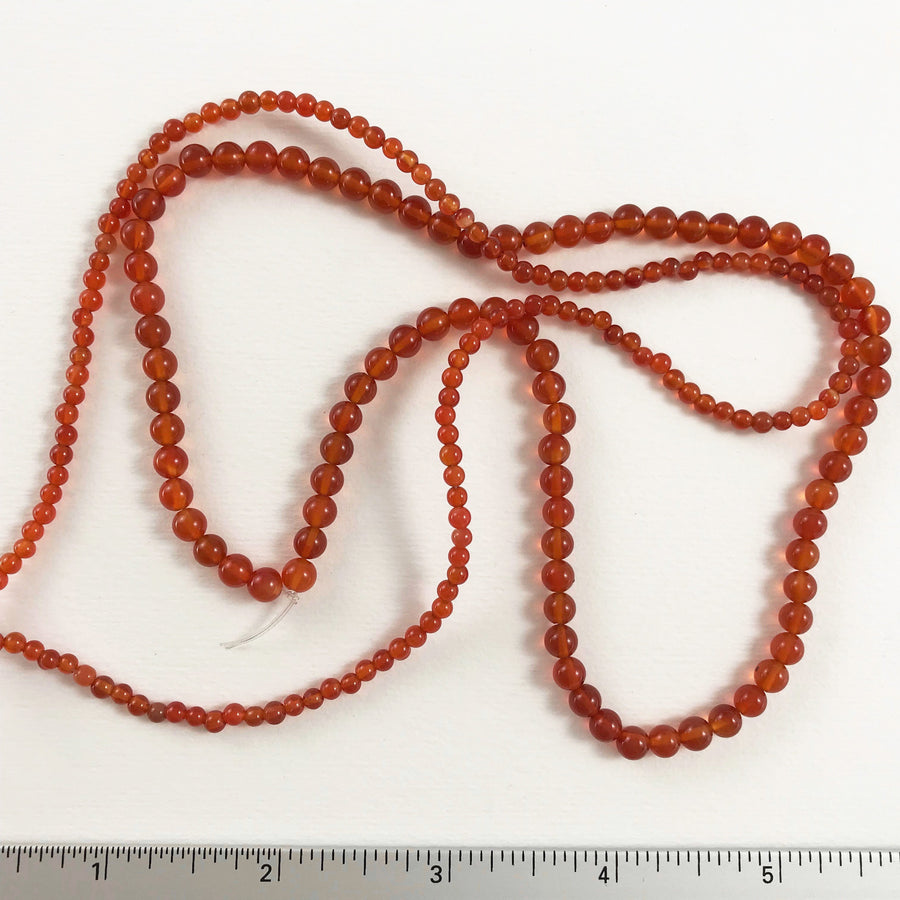 Carnelian Round Bead Strand (CAR-G008)