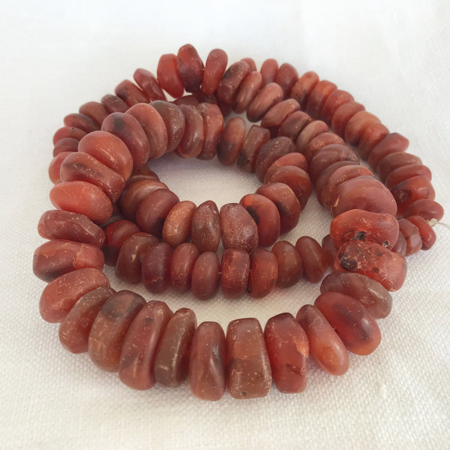 Carnelian Rondelle Graduated Bead Strand (CAR_024)