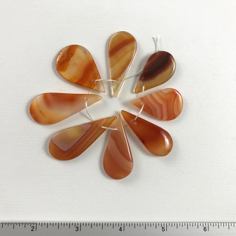 Carnelian Flat, Smooth Tear Pendant (CAR_037)