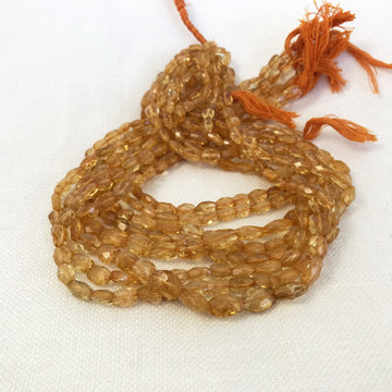 Citrine Faceted Oval Bead Strand (CIT_035)