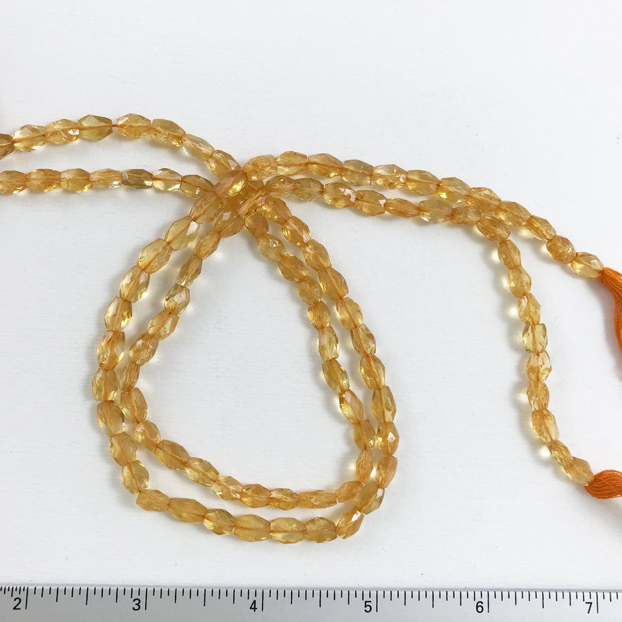 Citrine Faceted Oval Bead Strand (CIT_035)