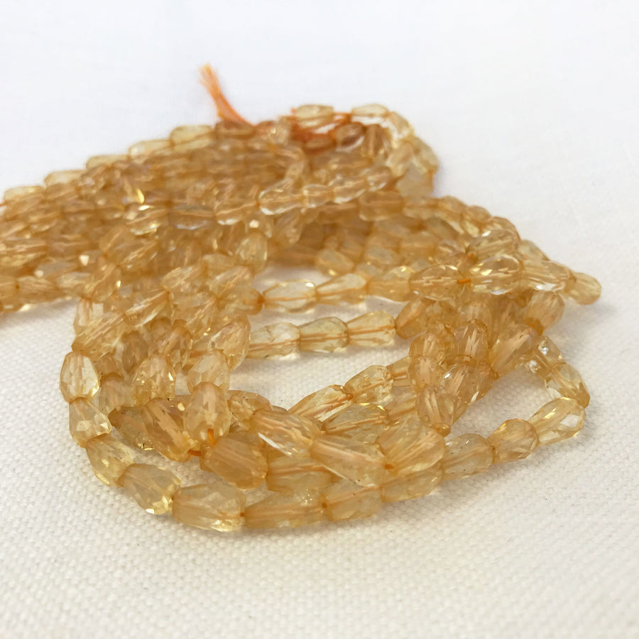 Citrine Faceted Tear Bead Strand (CIT_041)