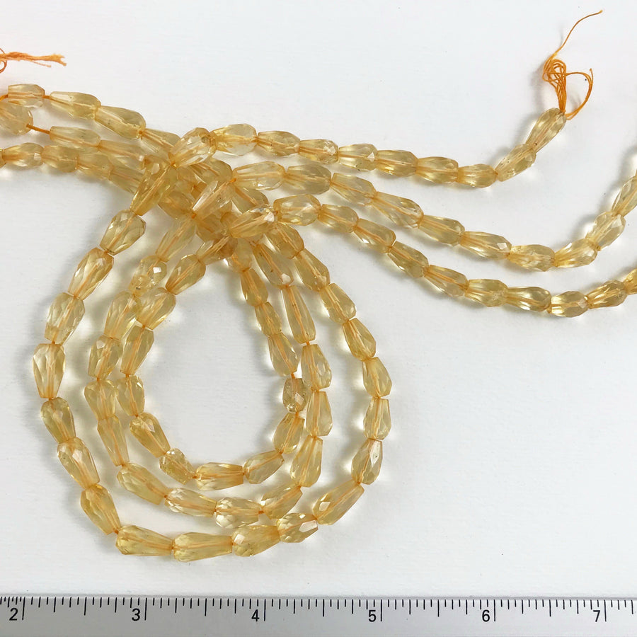 Citrine Faceted Tear Bead Strand (CIT_041)