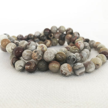 Crazy Lace Agate Round Bead Strand (CLA_001)