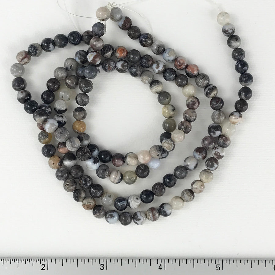 Crazy Lace Agate Round Bead Strand (CLA_002)