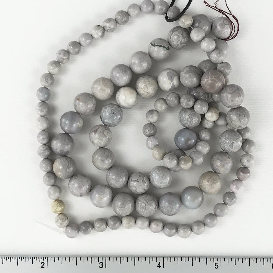 Crazy Lace Agate Round Bead Strand (CLA-G004)