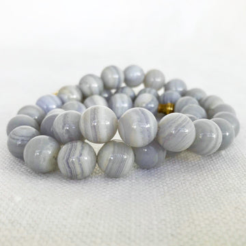 Crazy Lace Agate Round Clasp Bead Strand (CLA_008)