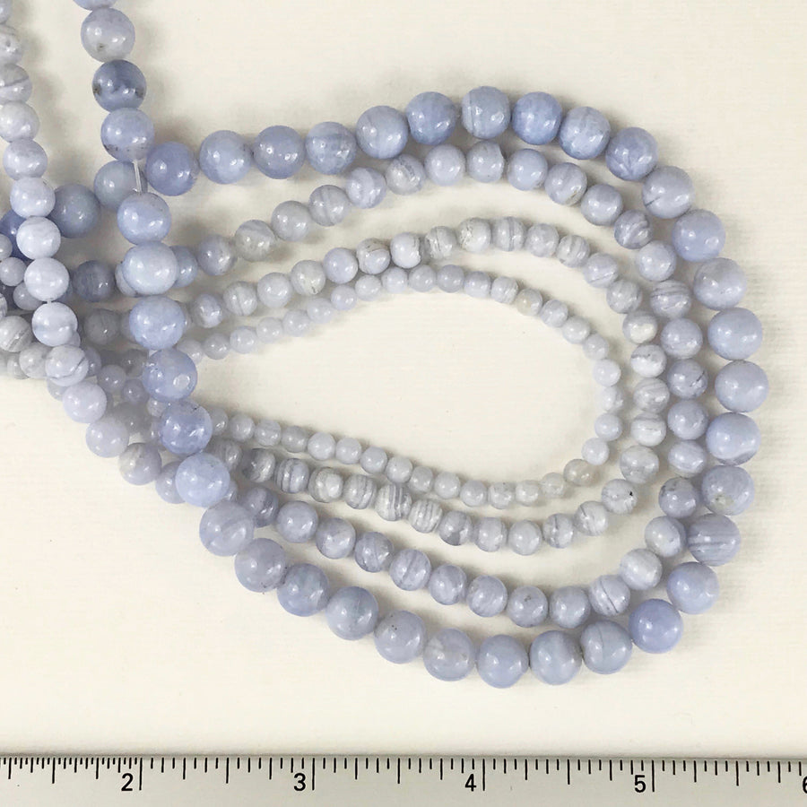 Crazy Lace Agate Round Bead Strand (CLA-G012)