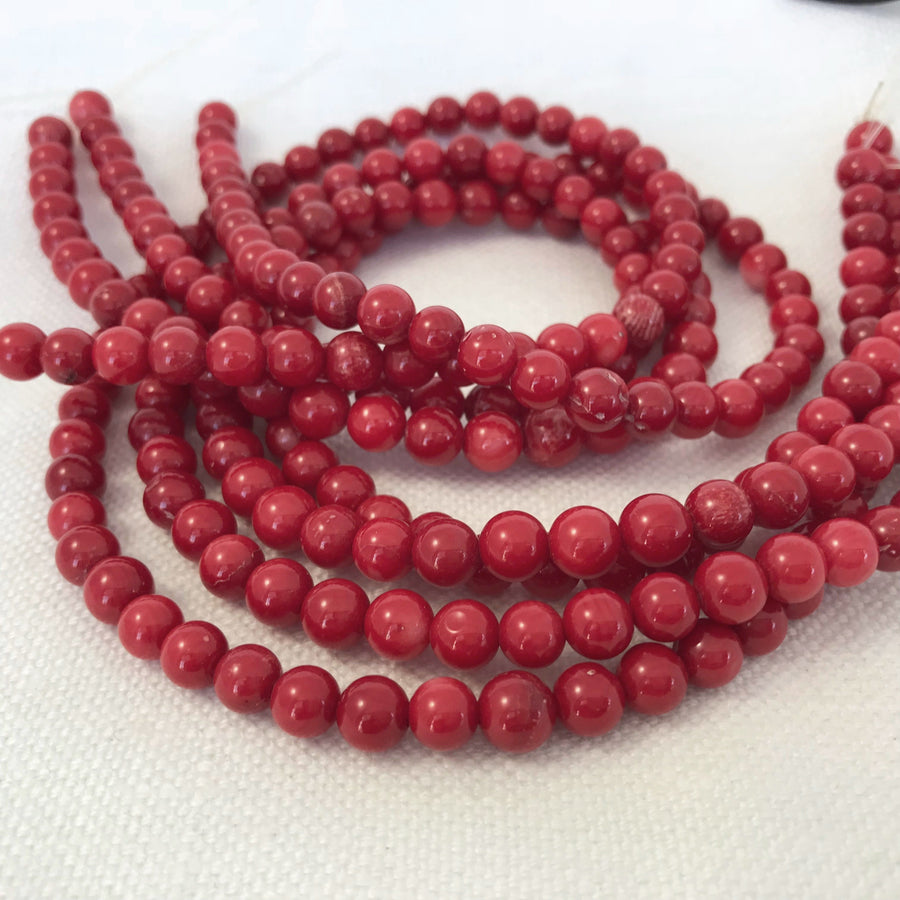 Coral Round Dyed Bead Strand (COR_002)