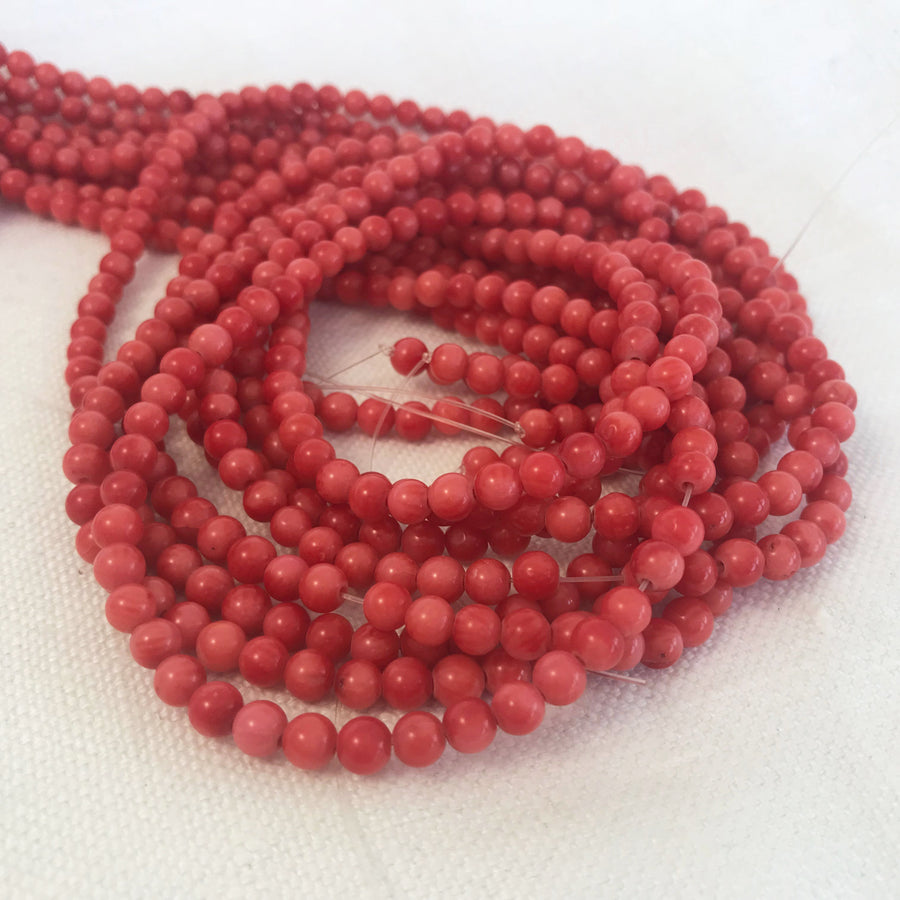 Coral Round Dyed Bead Strand (COR_003)