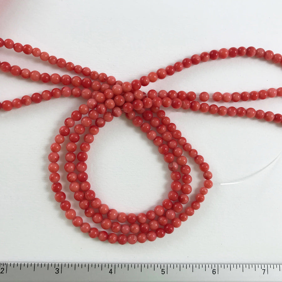 Coral Round Dyed Bead Strand (COR_003)