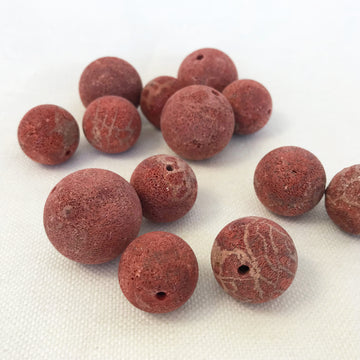 Sponge Coral Round Unpolished Bead (COR-G009)