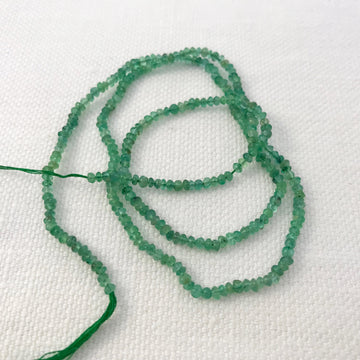 Emerald Faceted Rondelle Bead Strand (EME_003)