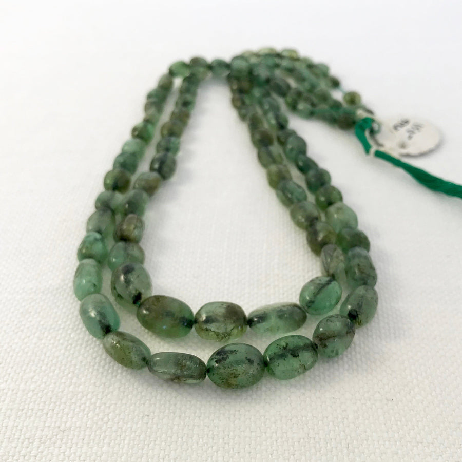 Emerald Oval Bead Strand (EME_013)