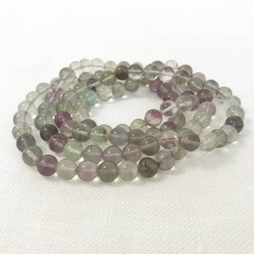 Fluorite Round Bead Strand (FLO_007)