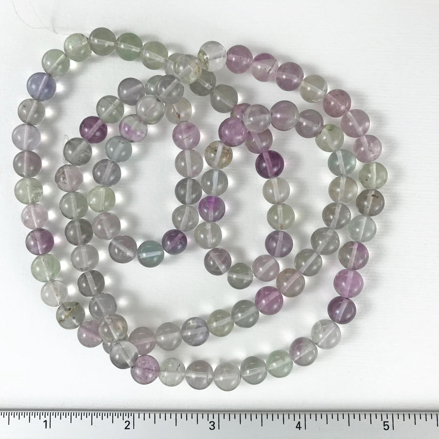 Fluorite Round Bead Strand (FLO_007)