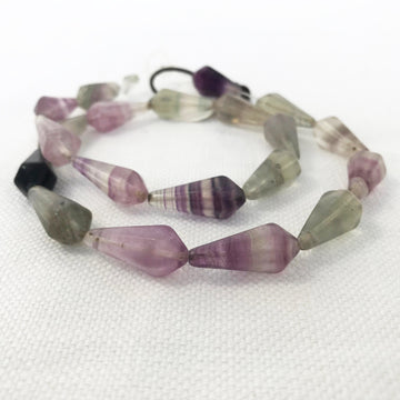 Fluorite Faceted Tear Bead Strand (FLO_012)