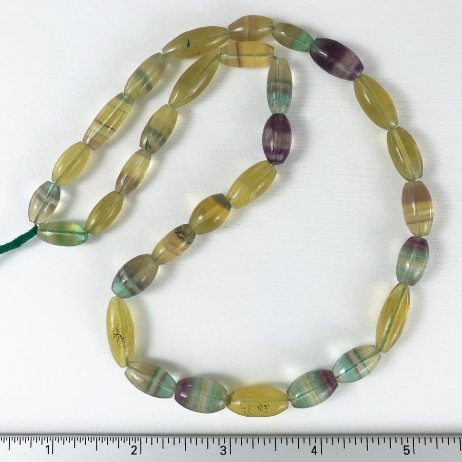 Fluorite Oval Bead Strand (FLO_015)