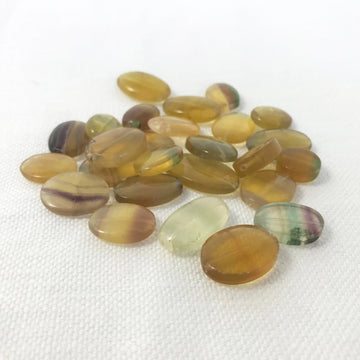 Fluorite Flat oval Bead (FLU-G057)