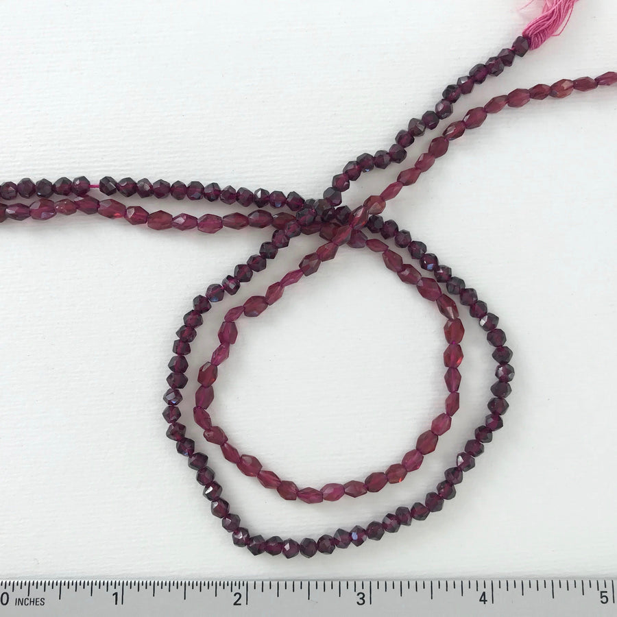 Garnet Faceted Rondelle Bead Strand (GAR-G028)