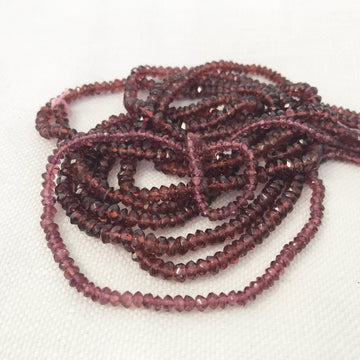 Garnet Faceted Rondelle Bead Strand (GAR-G035)