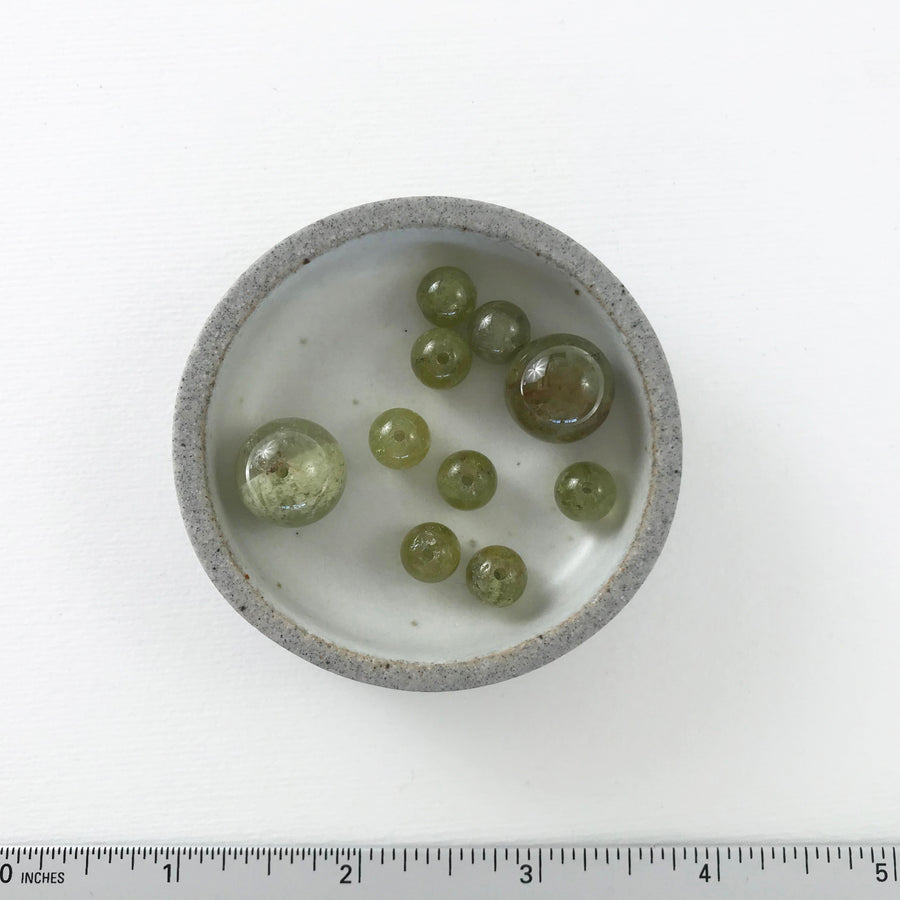 Grossular Garnet Round Bead (-G039)