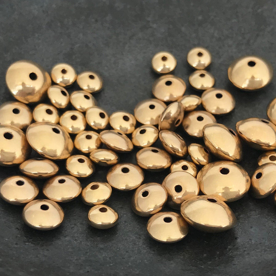 Gold filled Plain Saucer Bead (GOF-G017)
