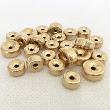 Gold filled Plain Rondelle Bead (GOF-G019)