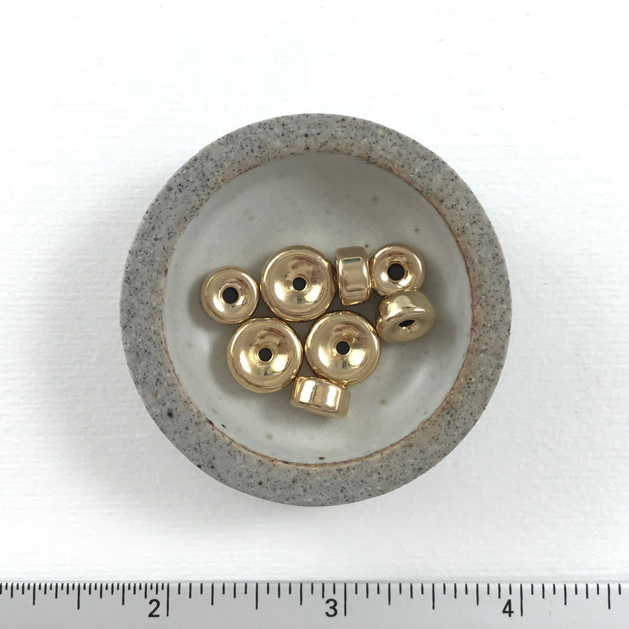 Gold filled Plain Rondelle Bead (GOF-G019)