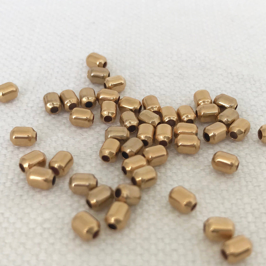 Gold filled Plain Capsule Bead (GOF_020)