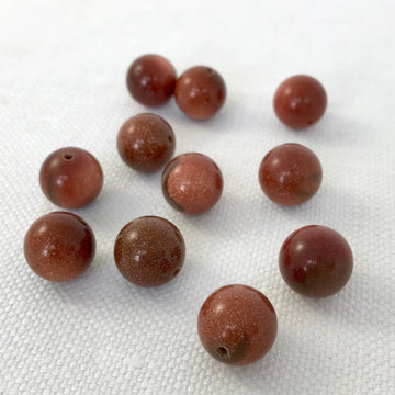 Red Goldstone Round Bead (GOL_003)