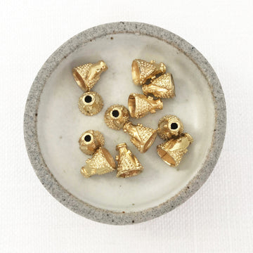 Gold plate  Cone Bead Cap (GOP_024)