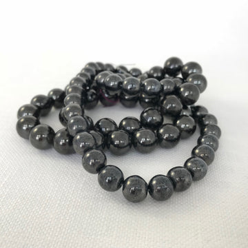 Hematite Round Bead Strand (HEM-G002)