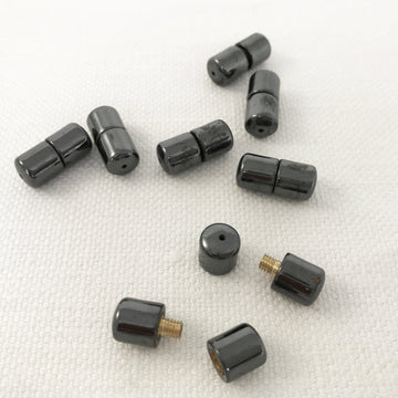 Hematite Tube Goldtone Screw Finding (HEM_008)