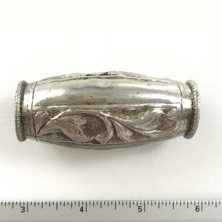 Silver  Barrel Bead (INS_008)