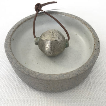 Silver Six-sided Round Bead (INS_024)