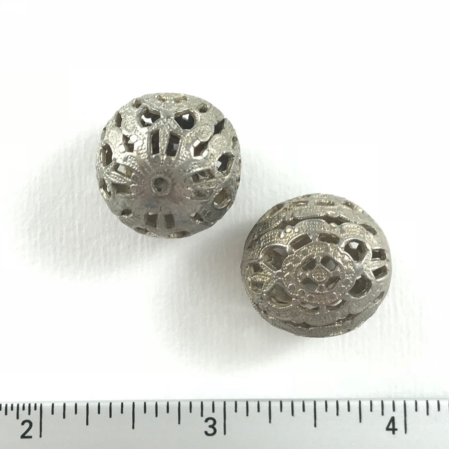 Silver Filigree Round Bead (INS_027)