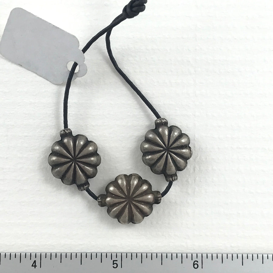 Silver Flower Coin Bead (INS_031)