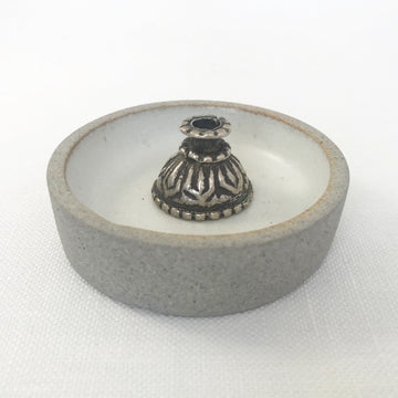 Silver  Half Round Bead Cap (INS_042)