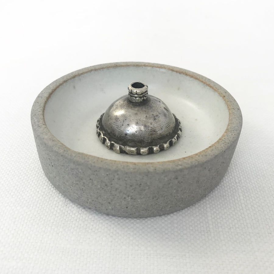 Silver  Half Round Bead Cap (INS_043)