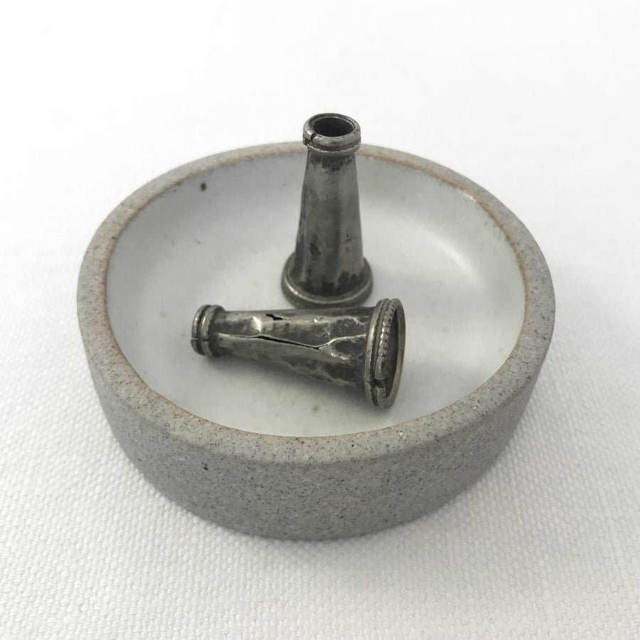 Silver Pair Cone Bead Cap (INS_045)