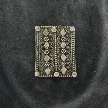 Silver Pair Rectangle Bead Spacer (INS_059)