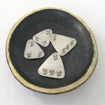 Silver Pair Triangle Bead Spacer (INS-G062)