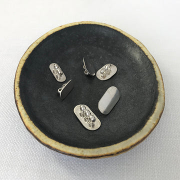 Silver Pair Oval Bead Spacer (INS-G067)