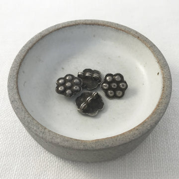 Silver Pair Flower Bead Spacer (INS_109)