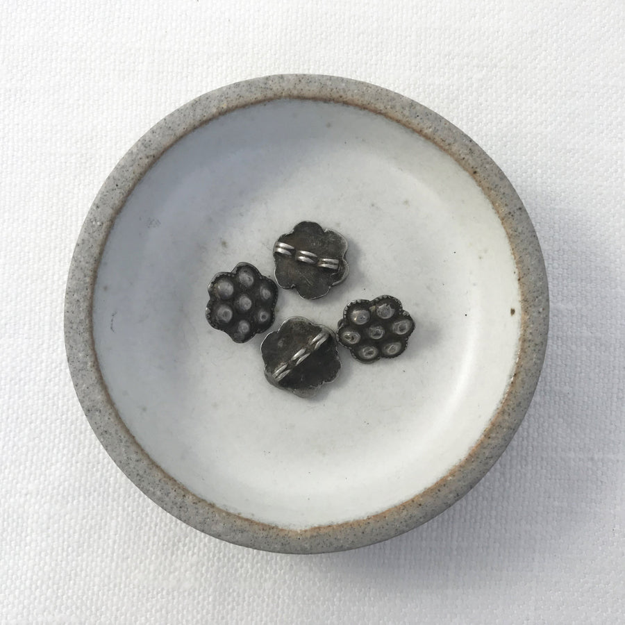 Silver Pair Flower Bead Spacer (INS_109)