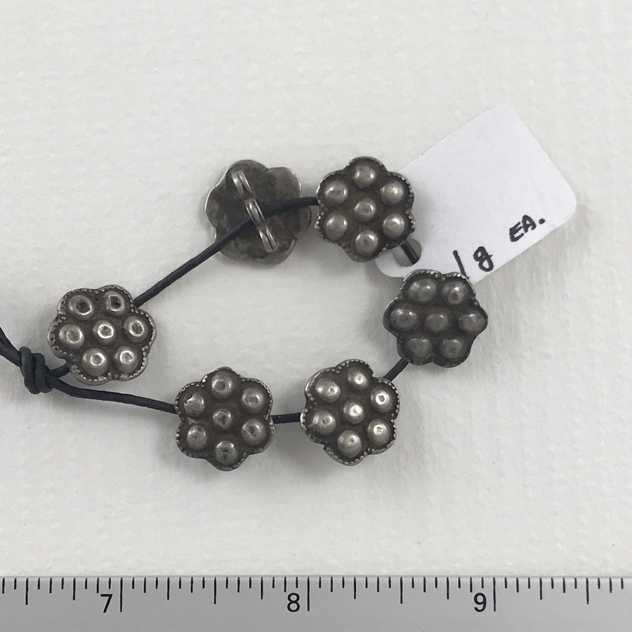 Silver Pair Flower Bead Spacer (INS_109)