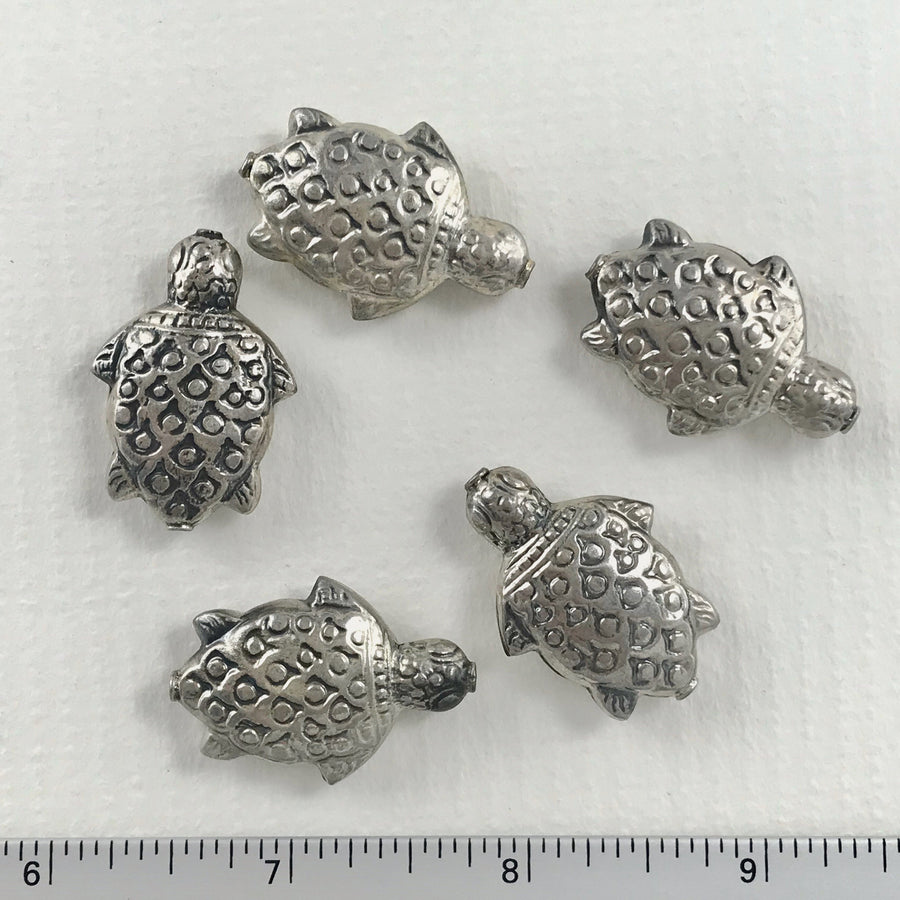 Silver  Turtle Bead (INS_112)