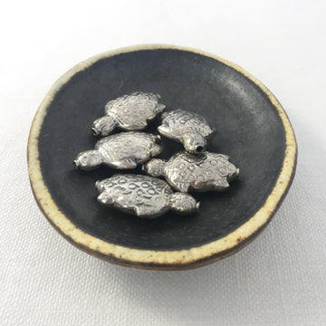 Silver  Turtle Bead (INS_112)